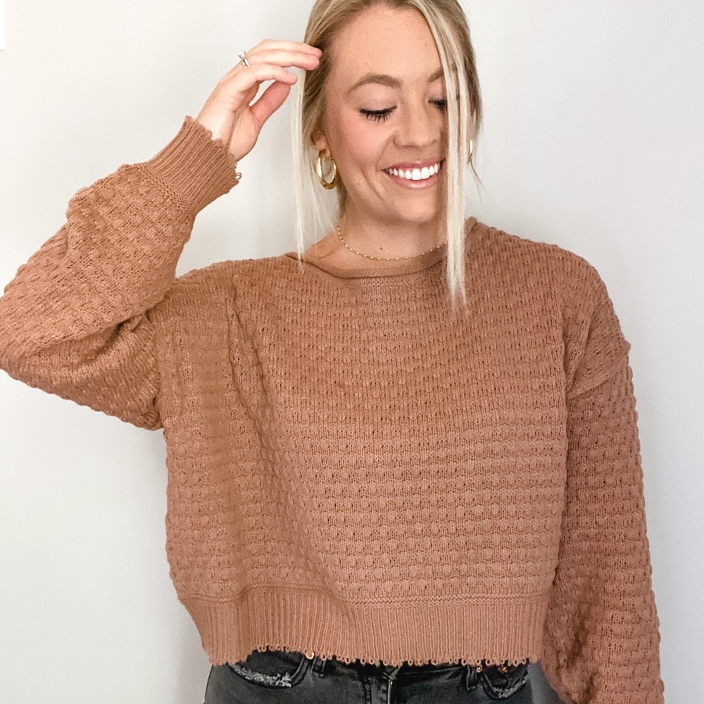 Brown Sugar Crop Sweater